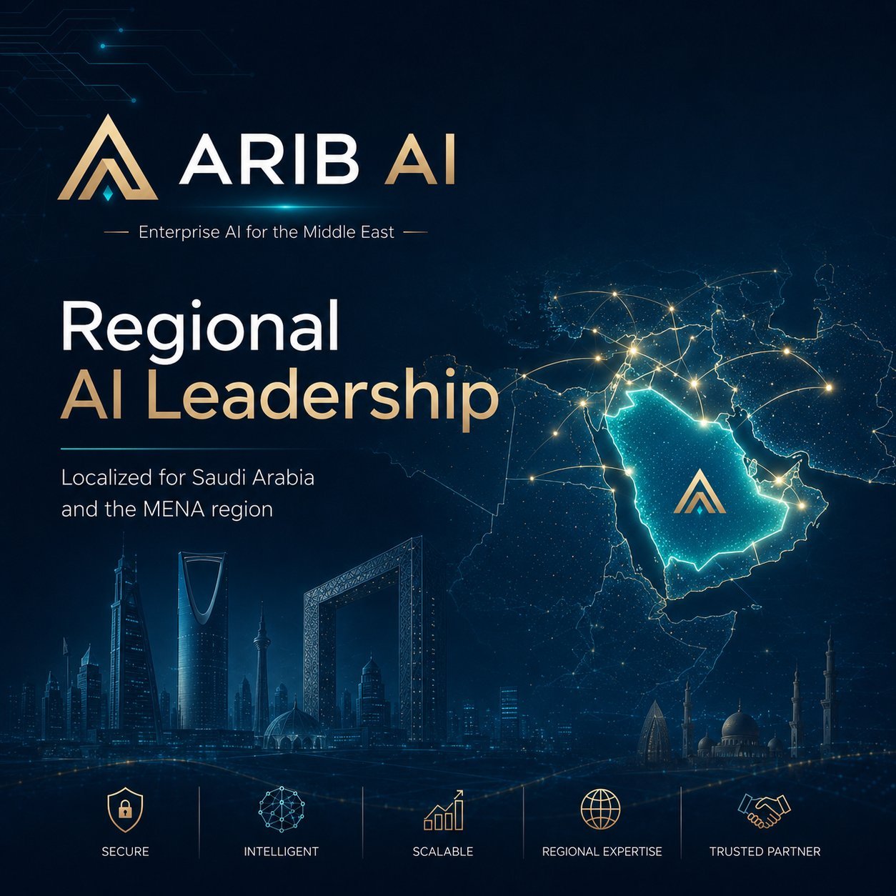ARIB AI Middle East regional brand visual